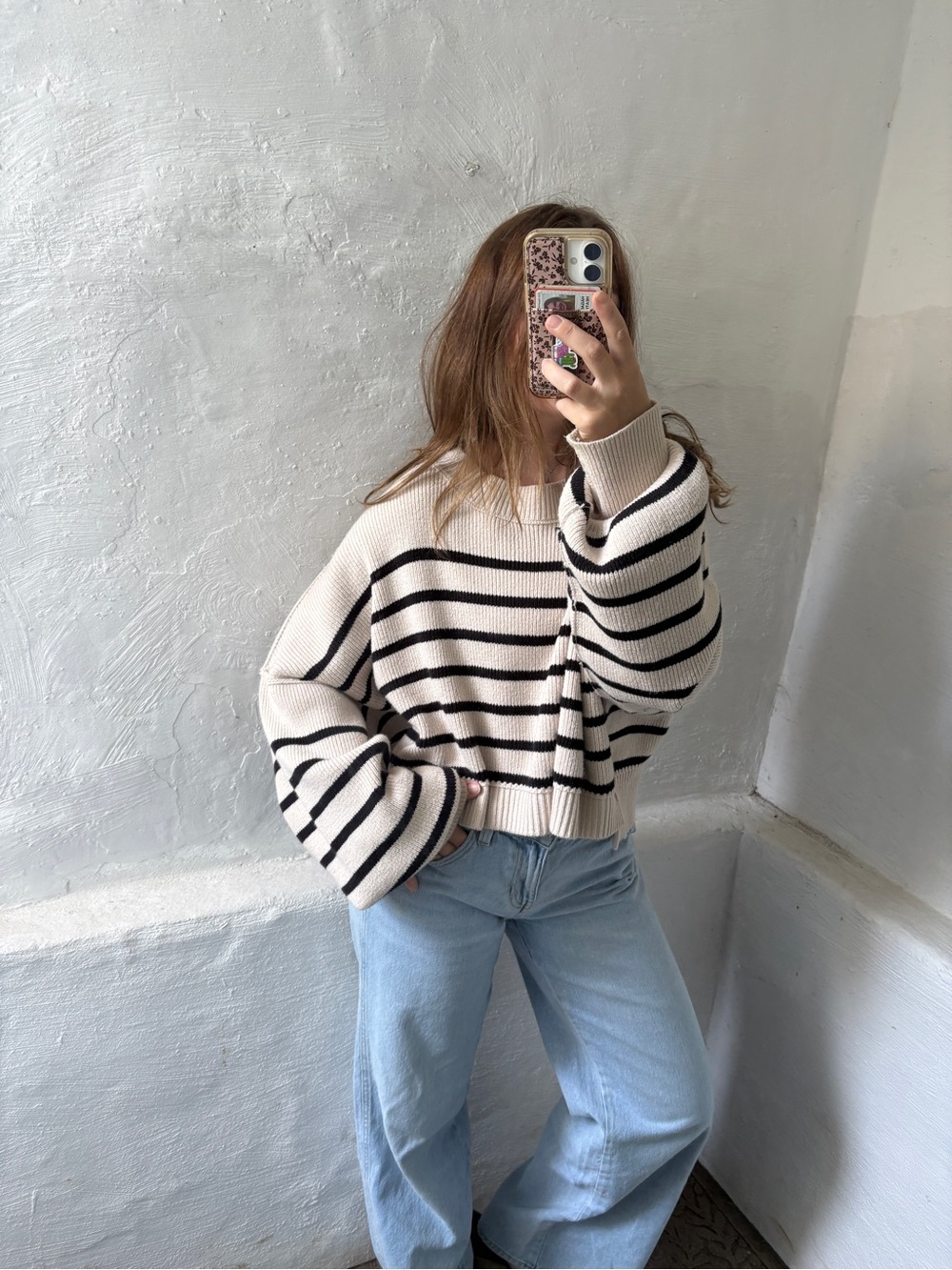 Free People Stripe Easy Street Crop Sweater - Picture 4 of 9